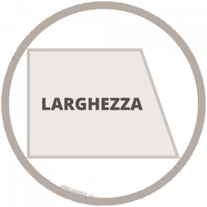 Taglio a 45° sulla larghezza in 1 lato